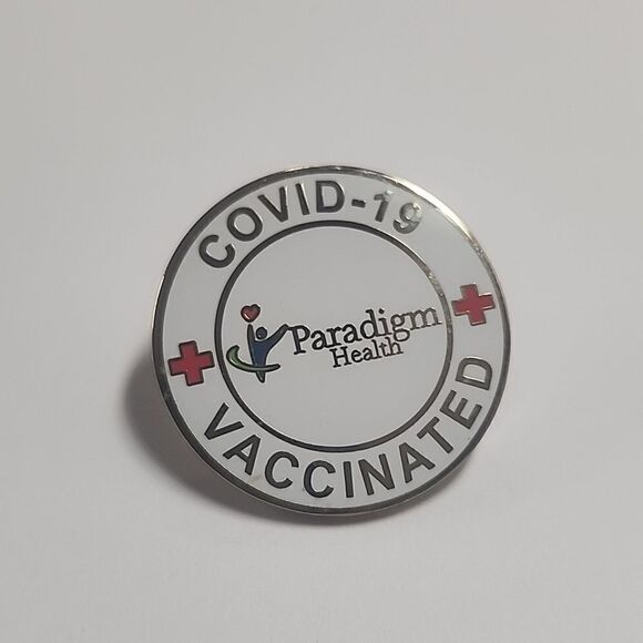 Paradigm Health Vaccinated Pin Brooch - Picture 1 of 2